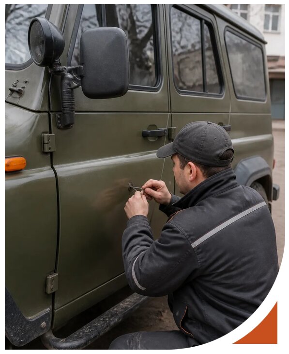 Профессиональное вскрытие автомобиля УАЗ без повреждений в Лысьве